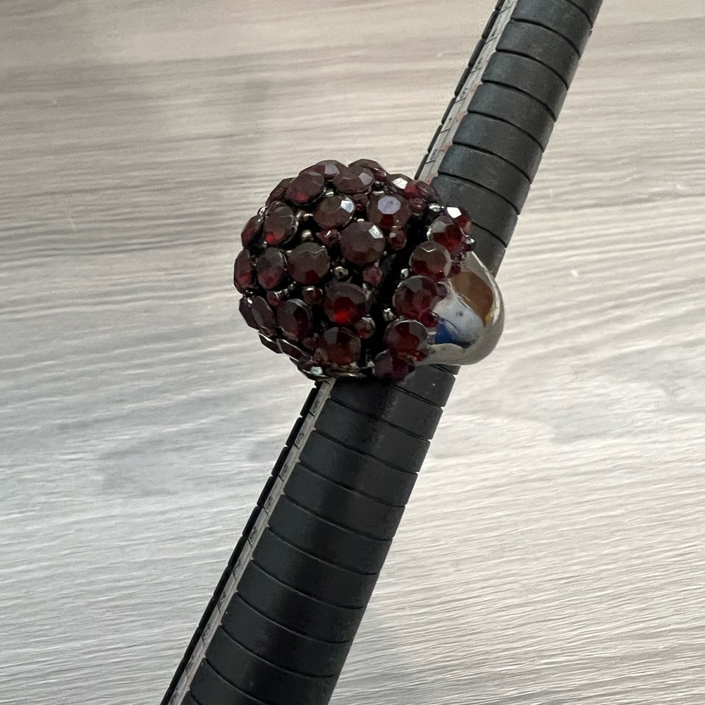 Nwot Large Silver Ring With Ruby Colored Gemstone… - image 6